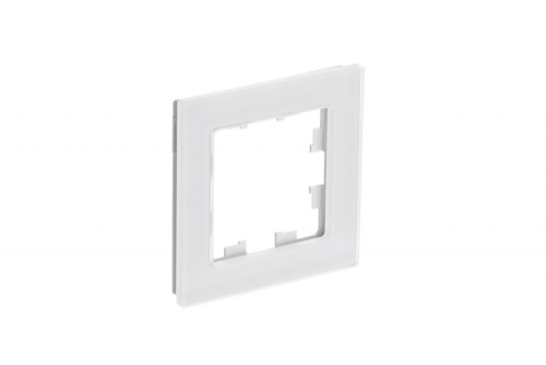 ATLASDESIGN NATURE 1-постовая РАМКА, НАТУРАЛЬНОЕ СТЕКЛО, БЕЛЫЙ | код ATN360101 | Systeme Electric