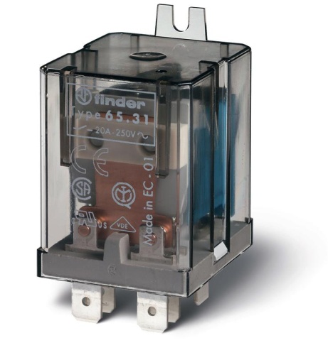 Реле силовое электромеханич. монтаж в наконечники Faston 250 (6.3х0.8мм) 1НО + 1НЗ 20А AgCdO 230В AC RTI без монтаж. фланца | код 653182300009 | FINDER Реле силовое электромеханич. монтаж в наконечники Faston 250 (6.3х0.8мм) 1НО + 1НЗ 20А AgCdO 230В AC RTI без монтаж. фланца | код 653182300009 | FINDER