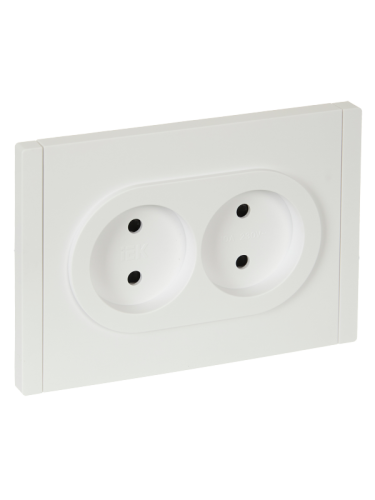 FORTE&PIANO Роз. 2-я без з/к с з/ш б/к 10А FP225 бел. IEK | код FP-R23-10-1-K01 | IEK