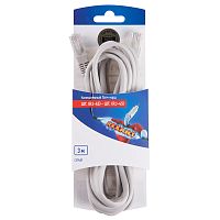 REXANT Патч-корд U/UTP, категория 5e, RJ45-RJ45, неэкранированный, PVC серый, 3 м | код 06-3203 | REXANT