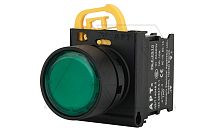 Кнопка плоская PB3E, зеленая, без фиксации, с подсветкой без LED, 1NO, 6A 230VAC/24VDC, 22mm, IP65 | код PB3E-FM1S10S00/G00 | АРТ