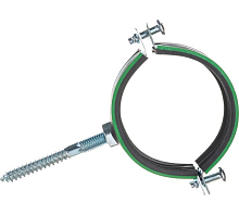Хомут трубный с рез.профилем (74-80мм) 2 1/2' M10 оцинкованный | код ХТР (74-80мм) 2 1/2 M10 | КМП