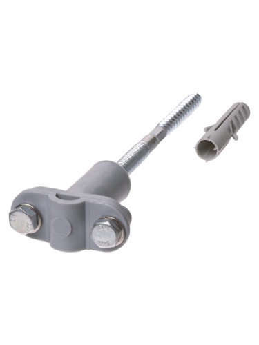 Держатель фасадный сборный для прута ?6-10 мм длина 100 мм, дюбель, полимерный зажим TDM | код SQ2402-3120 | TDM Держатель фасадный сборный для прута ?6-10 мм длина 100 мм, дюбель, полимерный зажим TDM | код SQ2402-3120 | TDM