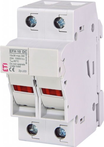 Разъединитель EFH 10 2P-LED 25A 1000V DC (с адаптером) | код 002540513 | ETI Разъединитель EFH 10 2P-LED 25A 1000V DC (с адаптером) | код 002540513 | ETI
