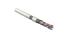 Hyperline SFUTP4-C5E-P26-IN-LSZH-YL-305 (305 м) Кабель витая пара. экранированная SF/UTP. категория 5e. 4 пары (26 AWG). многожильный (patch). экран-фольга+мед. оплетка. LSZH. –20 C–+75 C. желтый | код 445023 | Hyperline