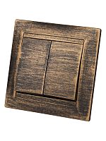 Выключатель на 2 направления 2 кл. 10А старинная бронза Лама TDM | код SQ1815-0749 | TDM