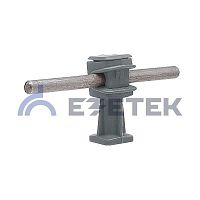 Держатель проводника круглого 6-8 мм серый, высота 36 мм, пластик | код 91004 | ЕЗЕТЕК