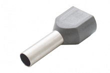 Наконечник штыревой втулочный изолированный двойной НШВИ(2) 4,0-12 цвет серый | код NSHvI2-4-12-G | Engard