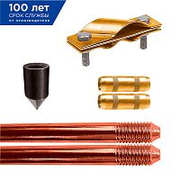 Электрод заземления EZ — 3 3 метра. 14 мм. 2 х 1500 мм | код 60202 | ЕЗЕТЕК