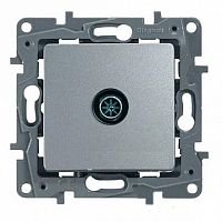 Розетка TV ETIKA, оконечная, алюминий | код. 672451 | Legrand