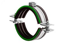 Хомут сантехнический Mayer д/труб Ф55(53-58мм) гайка М8 и уплотн. с зел.полосой | код 10 0055 1 | MAYER,МАЙЕР
