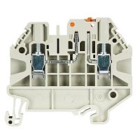 Клемма с ножевым размыкателем, тип фиксации провода: винтовой, номинальное сечение: 2,5 мм кв., 20A, 500V, ширина: 5 мм, цвет: серый, тип монтажа: DIN 35 | код 58.503.2055.0 | Wieland