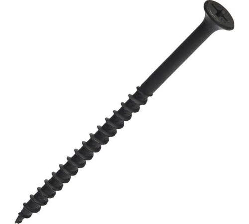 Саморез гипсокартон/дерево 4,2х75 черный | код screw-GD-75 | Крепдил