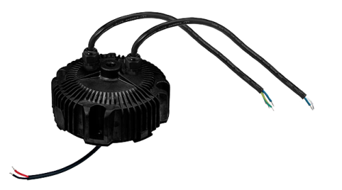 Источник питания AC-DC, 156Вт, IP67, вход 90…305В AC, 47…63Гц/127…431В DC, ККМ, выход 24В/6.5А, изоляция 3750В AC, в кожухе O152х66.5 мм, -40…+60С, потенциометр, димминг 3 в 1 | код HBG-160-24AB | MeanWell
