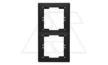 Daria - Рамка 2 поста, к механизмам серии 21, вертикальный монтаж, черный мат | код 2120-800-2284 | Mutlusan