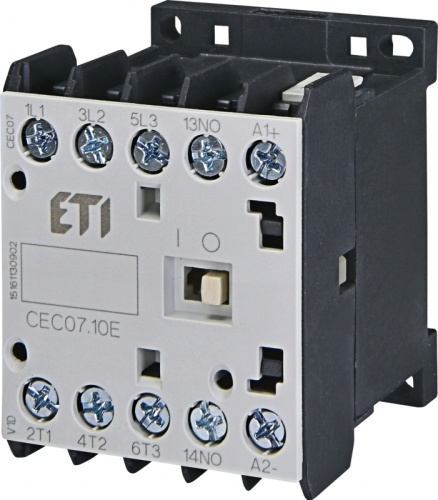 Контактор миниатюрный CEC 07.10 24V AC (7A, 3kW, AC3) | код 004641050 | ETI Контактор миниатюрный CEC 07.10 24V AC (7A, 3kW, AC3) | код 004641050 | ETI