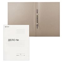 Скоросшиватель картонный BRAUBERG, плотный картон, белый, до 200 листов, 127821 | код 127821 | BRAUBERG