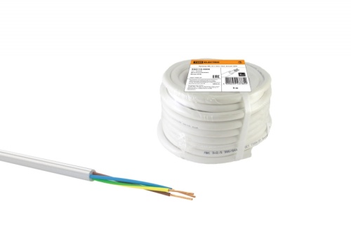 Провод ПВС 3х1 ГОСТ (бухта 5м) белый | код SQ0118-0006 | РЭМЗ ТМ