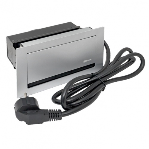 Встраиваемый настольный лючок, 4 модуля, C-Line | код cl-vnl-4-s | EKF