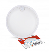 Светильник светодиодный герметичный СПП ИД-2065-КРУГ 20Вт 6500К 1800Лм с инфракрасным датчиком IP65 155мм IN HOME | код 4690612044064 | IN HOME