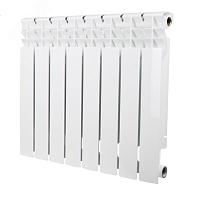 Радиатор алюминиевый секционный литой 500/80/6 боковое подключение | код Р0000012824кит | Oasis