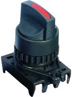 Селекторный переключатель выступающего типа D22/25, 3 положения, пружинный самовозврат из 2 положений, короткая ручка, без подсветки, белый, 1 NO | код S2SR-S5R | AUTONICS