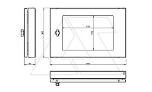 Окно для защиты органов управления на двери щита, 300x460 (ВxШ), сталь RAL7035, IP55 | код ECPV46306 | ETA