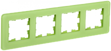 BRITE Рамка 4-мест. РУ-4-2-Бр стекло эко грин RE IEK | код BR-M42-G-41-K06 | IEK