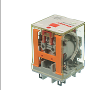 Реле REH2CO220LTS, 2CO, 16A(400VAC)/ 10A(220VDC), 220VDC, мех. индикация, тест-кнопка с блокировкой, LED, магнит | код REH2CO220LTS | Shenler