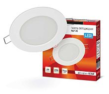Светильник светодиодный RLP-VC 6Вт 230В 4000К 420лм 95мм IP40 панель круглая бел. IN HOME 4690612023342