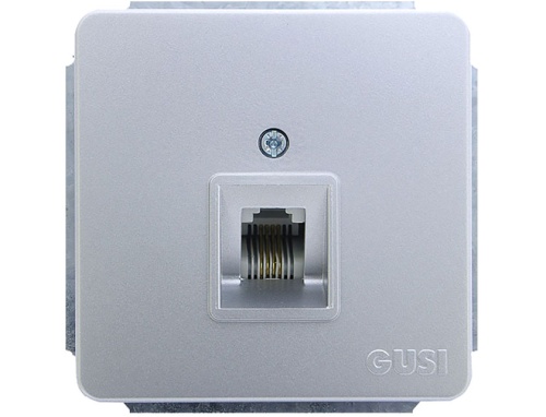 Розетка компьютерная в рамку серебро | код C1K1-004 | GUSI ELECTRIC Розетка компьютерная в рамку серебро | код C1K1-004 | GUSI ELECTRIC