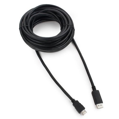 Кабель DisplayPort->HDMI Cablexpert CC-DP-HDMI-10M, 10м, 20M/19M, черный, экран, пакет | код CC-DP-HDMI-10M | Cablexpert
