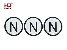 Знаки электробезопасности символ N d=20мм белый HLT | код 081-26-036 | HLT