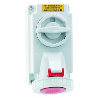 Розетка настенная с блокировкой 16А 4p 6h 400В IP67 | код 160049 | Bals