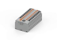 TPA6/2.5-19-GY Блок распределит. TP Push-in, 19 точек подключения, вход 6мм2, выход 2.5мм2, сер., шт | код TPA6/2.5-19-GY | SUPU