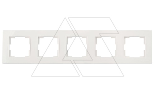 Rita - Рамка 5 постов, горизонтальный монтаж, белая | код 2220-800-1501 | Mutlusan