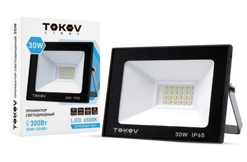 Прожектор светодиодный 30Вт 1700лм 6500К IP65 черн. | код. TKL-FL/LED-30-6.5K-IP65 | TOKOV LIGHT Прожектор светодиодный 30Вт 1700лм 6500К IP65 черн. | код. TKL-FL/LED-30-6.5K-IP65 | TOKOV LIGHT