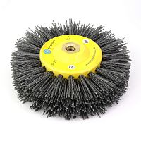 Щетка дисковая Д150x40xM14, ворс полимер абразив P120 по дереву для УПМ УШМ (болгарка) (6-013) | код PLM.DB150M14P120 | ОСБОРН