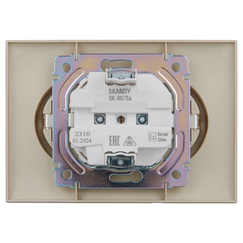 SKANDY Роз. 2-я с з/к/ш 16А в сб. SK-R07Sa песоч. IEK | код SK-R24-16-K98-F | IEK фото 4