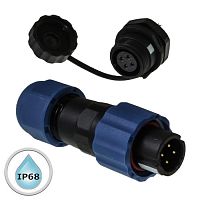 Разъём герметичный SZC13 4P-M-FB, 4 контакта | код 106661 | SZC