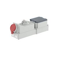 Розетка настенная с механической блокировкой и DIN-рейкой на 6 модулей WSD IP44 16A 3P+E+N 400В | код DIS5671687 | DKC