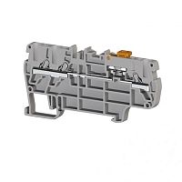 307 451, Клеммник пруж.быстрозажимной (Push in) 3-х выводной, с размыкателем, 2,5 мм.кв., (синий), PYK 2,5EA | код 0.0.0.3.07451 | KLEMSAN