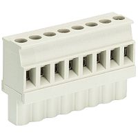 Розеточный разъем, прямой, на кабель, шаг 5,08 мм, 9 полюсов, номинальное сечение: 2,5 мм кв., винтовая фиксация провода, 400V, 12А, с маркировкой, цвет: серый, серия 8213 B VL | код 25.346.0953.0 | Wieland