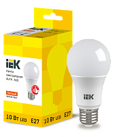 Лампа LED ALFA A60 груша 10Вт 230В 3000К E27 (6шт) IEK | код LLA-A60-10-230-30-E27-6 | IEK