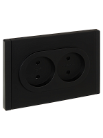 FORTE&PIANO Роз. 2-я без з/к с з/ш б/к 10А FP125 чер. IEK | код FP-R23-10-1-K02 | IEK