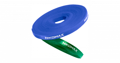 Стяжка-липучка NIKOMAX нарезаемая, в рулоне 5м, ширина 9мм, зеленая | код NMC-CTV05M-09-RL-GN | NIKOMAX