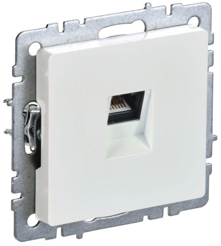 BRITE Розетка компьютерная RJ45 кат.5E РК10-БрЖ жемчуг | код BR-K10-1-K36 | IEK