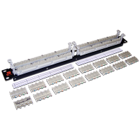 64-парный 110 19 кросс LANMASTER кат. 6, 1U, блоки в комплекте | код LAN-RS110-64FT/6 | LANMASTER