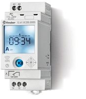 Реле времени цифровое недельное, монтаж на рейку 35мм, 1СO 16A, питание 24B AC/DC, NFC, ширина 35мм, степень защиты IP20 | код 126100240000 | FINDER