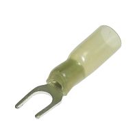 Наконечник кабельный вилочный изолированный RUICHI SV5.5-6 HST, 19 А, 12-10 AWG, желтый, латунь луженая | код 108154 | Ruichi